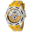 Invictaインヴィクタ NFL Pittsburgh Steelers メンズウォッチ - 52mm スチール イエロー (ZG-42073)