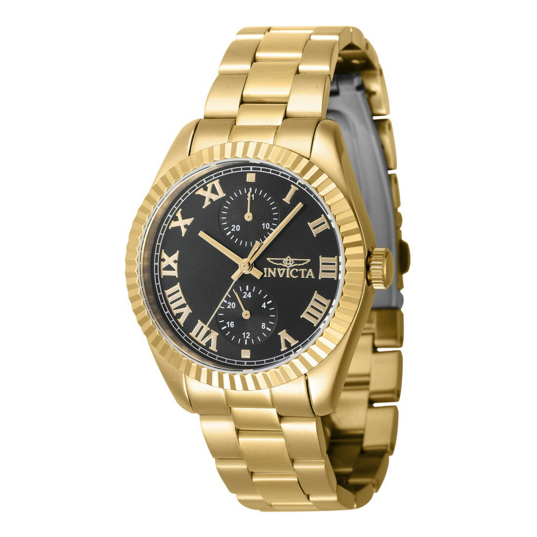 Other - Invictaインビクタ スペシャリティ レディース 腕時計 ゴールド ブラック 36mm ケース ステンレスベルト 50m防水 クォーツ