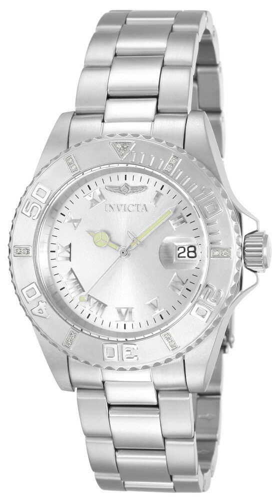 INVICTAインヴィクタ プロダイバー 0.06カラット ダイヤモンド スイス Ronda 515 キャリバー メンズ 腕時計 40mm スチール 12819