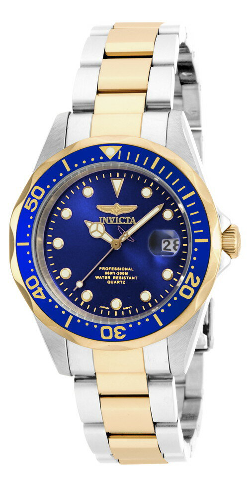 INVICTAインヴィクタ プロダイバー メンズ ウォッチ 37.5mm スチール ゴールド (17050)