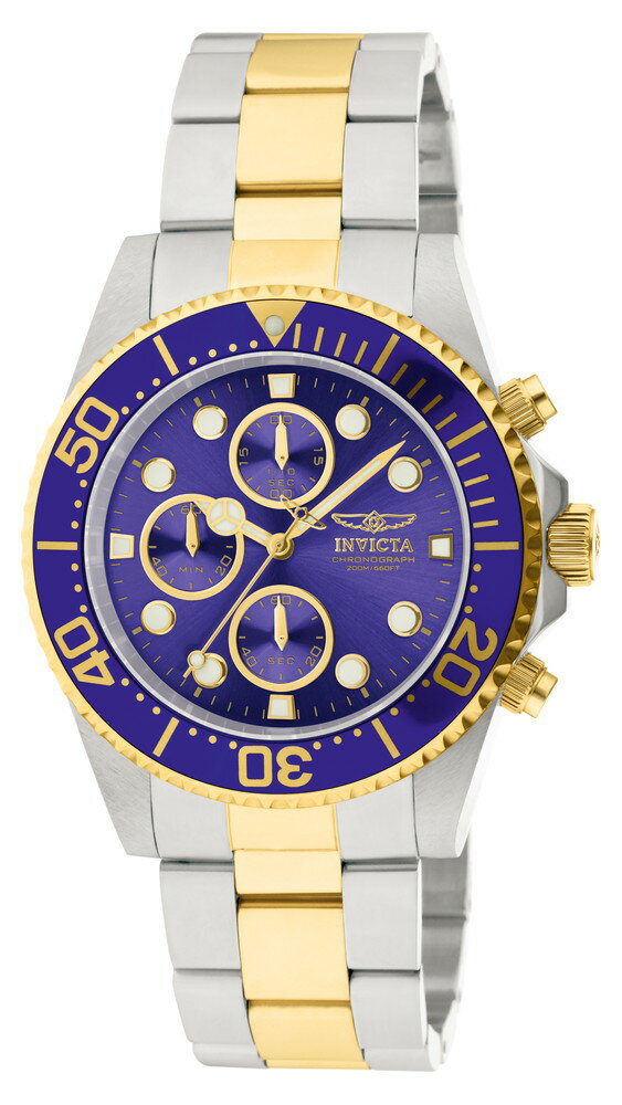 INVICTAインヴィクタ プロダイバー メンズ ウォッチ 43mm スチール ゴールド (1773)