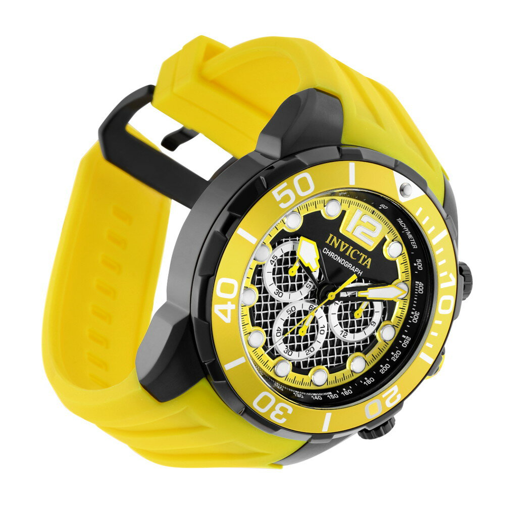 INVICTAインヴィクタ プロダイバー クロノグラフ メンズ 腕時計 50mm イエロー 35552