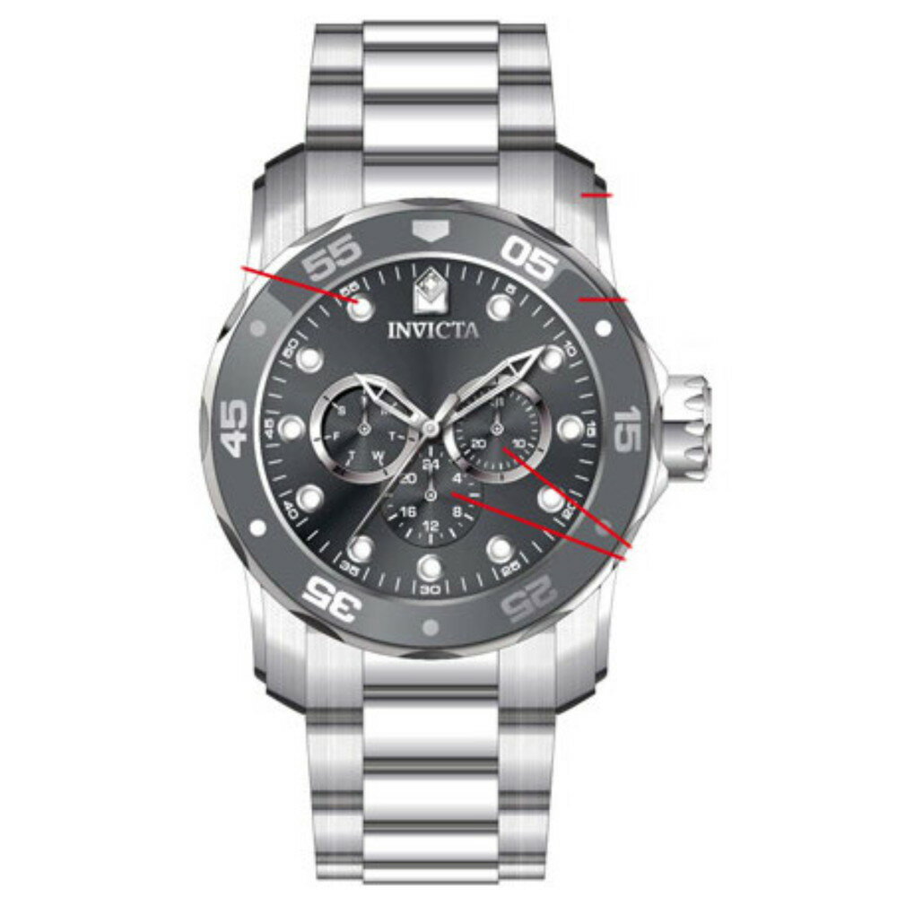 INVICTAインヴィクタ プロダイバー スキューバ メンズ ウォッチ 48mm スチール 45723