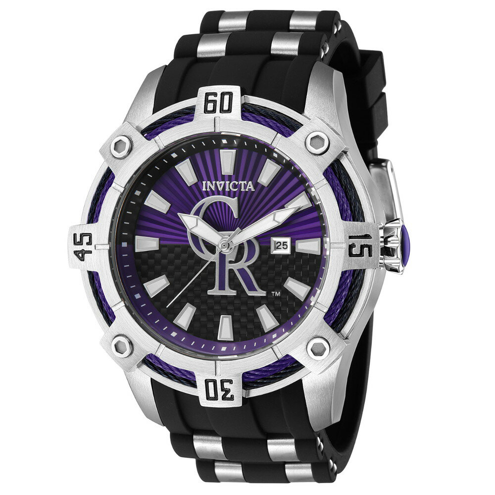 INVICTAインヴィクタ MLB コロラドロッキーズ メンズ ウォッチ 52mm スチール ブラック ZG 43267
