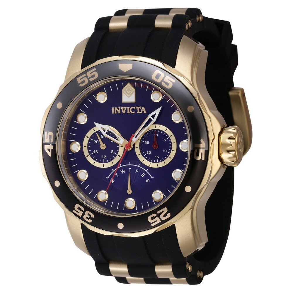 INVICTAインヴィクタ プロダイバー メンズ ウォッチ 48mm ブラック ゴールド ZG46965
