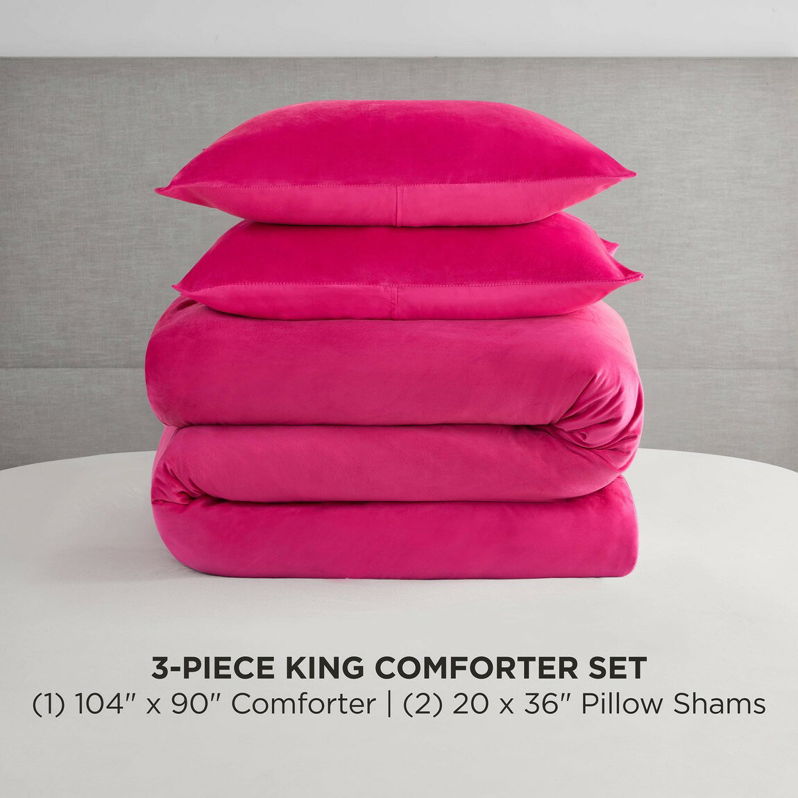 Juicy Couture ジューシークチュール ベロア コンフォーター 3点セット ホットピン...