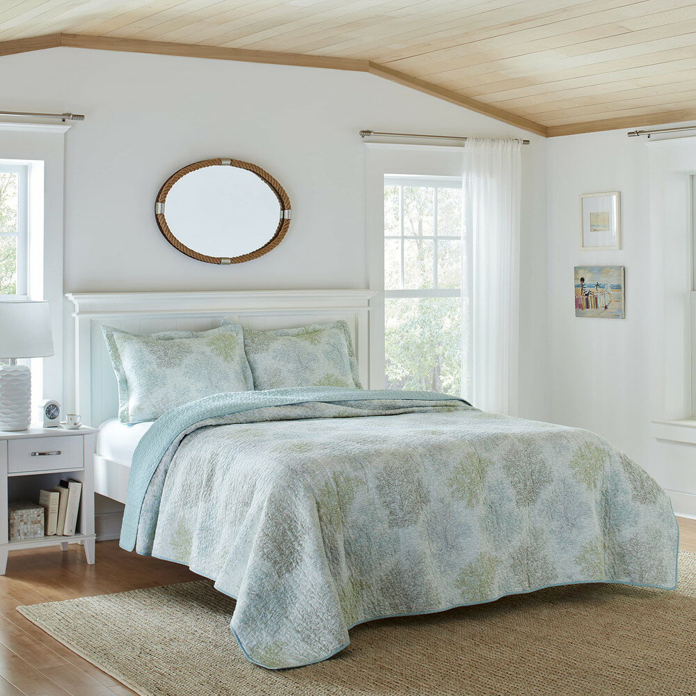 Laura Ashleyローラアシュレイ キング キルトセット リバーシブルコットン寝具 シ...