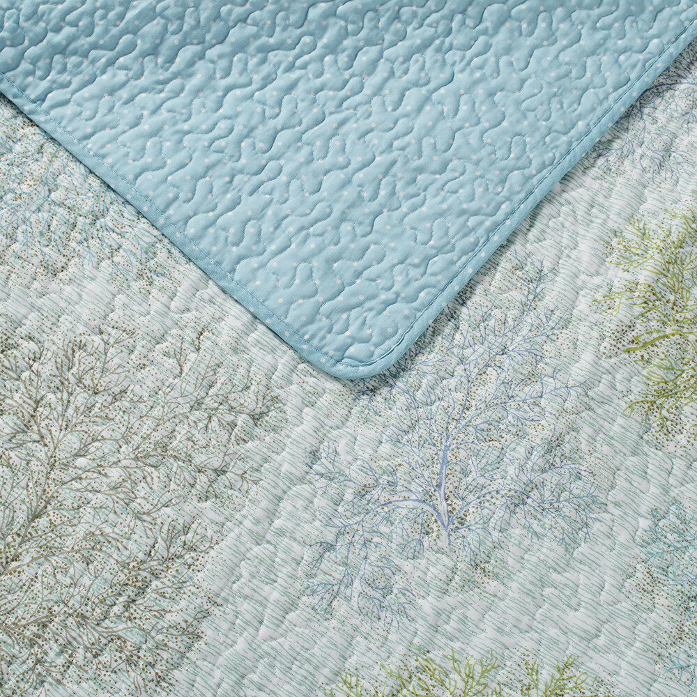 Laura Ashleyローラアシュレイ キング キルトセット リバーシブルコットン寝具 シ...
