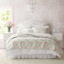 Laura Ashleyローラアシュレイ キング キルトセット リバーシブルコットン寝具 シャム付き 軽量オールシーズン対応ホームデコ (メラニー ピンク, キング)(3)