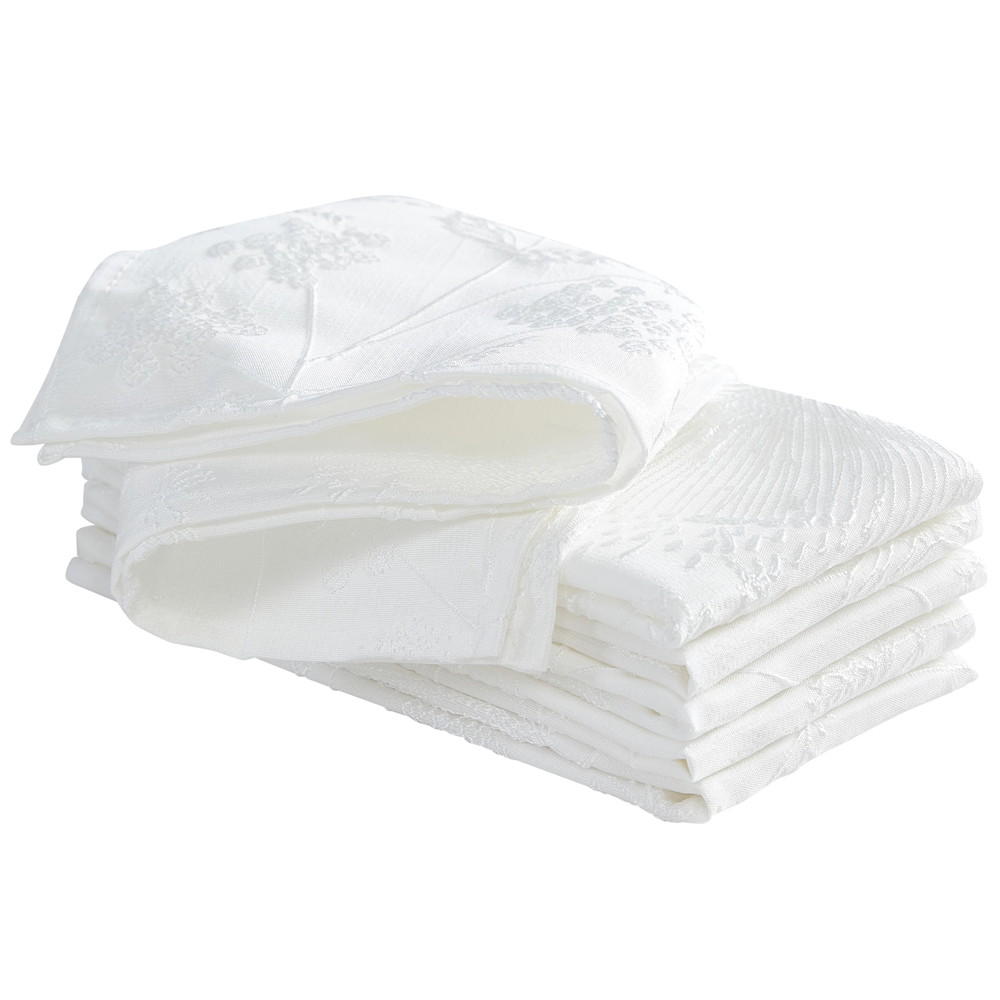 Laura Ashley ナプキン レイズド織り 刺繍 ジャカード生地 しわ耐性 ダイニング ホリデー パーティー ..