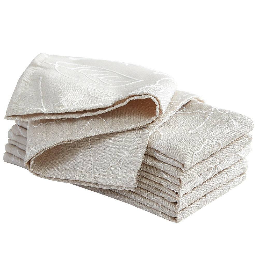 Laura Ashley ナプキン レイズド織り 刺繍 ジャカード生地 しわ耐性 ダイニング ホリデー パーティー ..