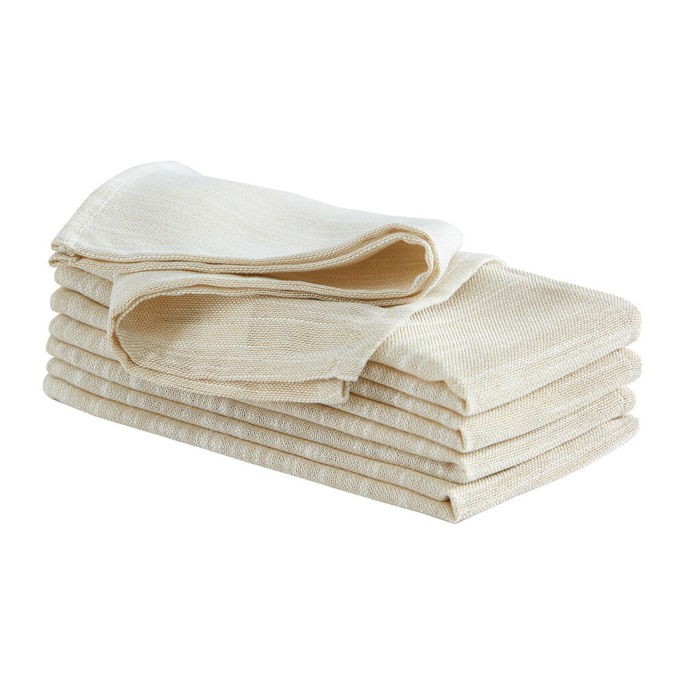 Laura Ashley Arabesque ラグジュアリー シマー ファブリック ナプキン 6枚セット ゴールド