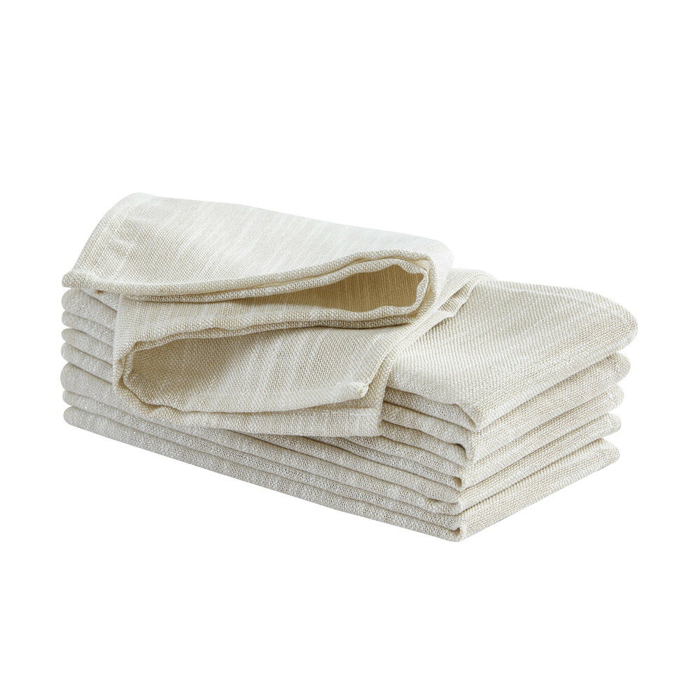 Laura Ashley Arabesque ラグジュアリー シマー ファブリック ナプキン 6枚セット シルバー