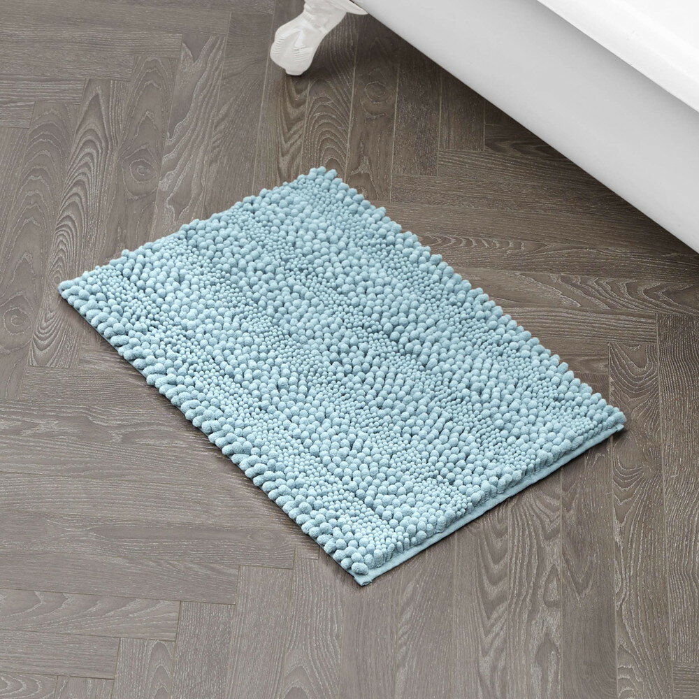 Laura Ashley Astor シェニール バスマット 100% ポリエステル 17 x 24 アクア