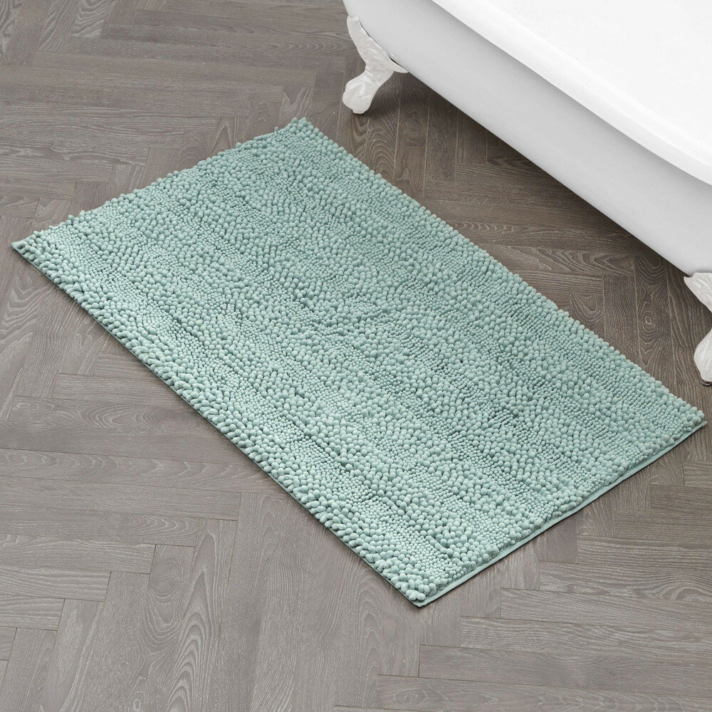 Laura Ashley Astor シェニール バスマット 100% ポリエステル 27 x 45 セージグリーン