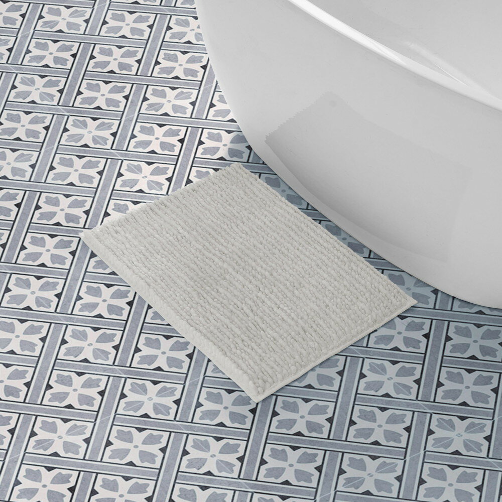 Laura Ashley Butter シェニール バスマット 吸水 シャギー 滑り止め プラッシュ 17 x 24 アイボリー