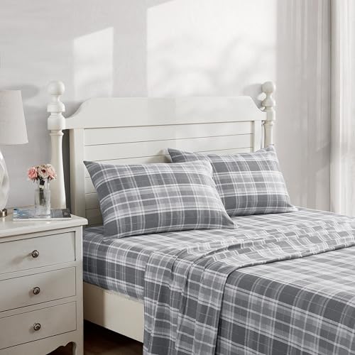 Laura Ashley Home シーツ コットンフランネル ベッドセット Rosalie クイーン