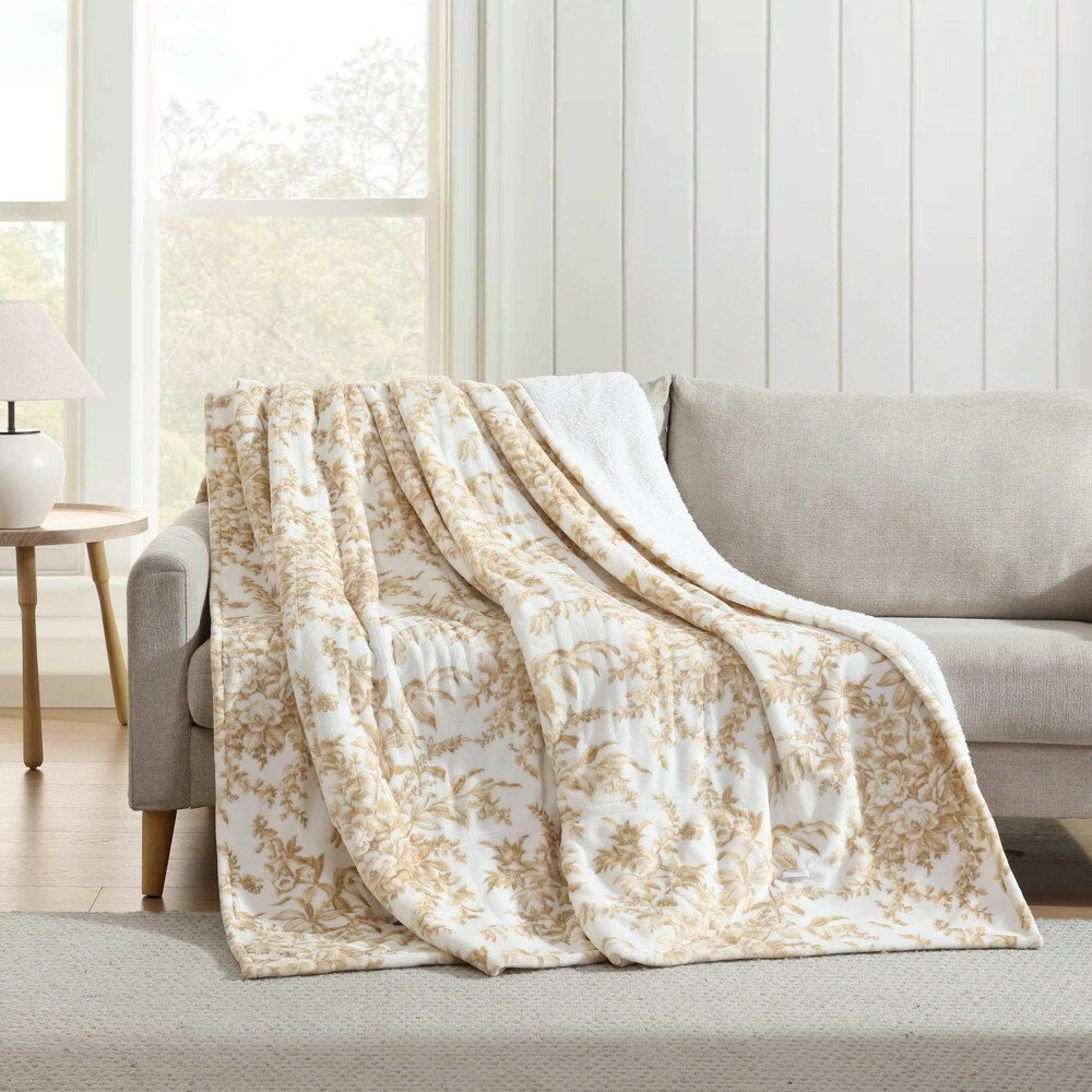 Laura Ashley ���� ��Ǯ�֥�󥱥å� ����ȥ饽�ե� �ץ�å��� ������ �֥�󥱥å� Bedford Beige