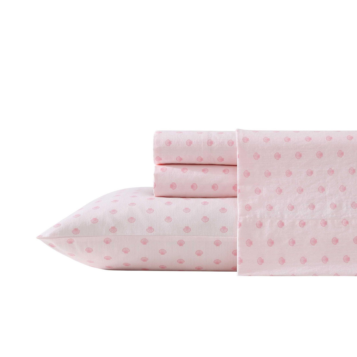 Futon Covers - Laura Ashley シングルサイズ ベッドシーツセット コットンパーケール ピンク 貝殻柄 布団カバー 寝具