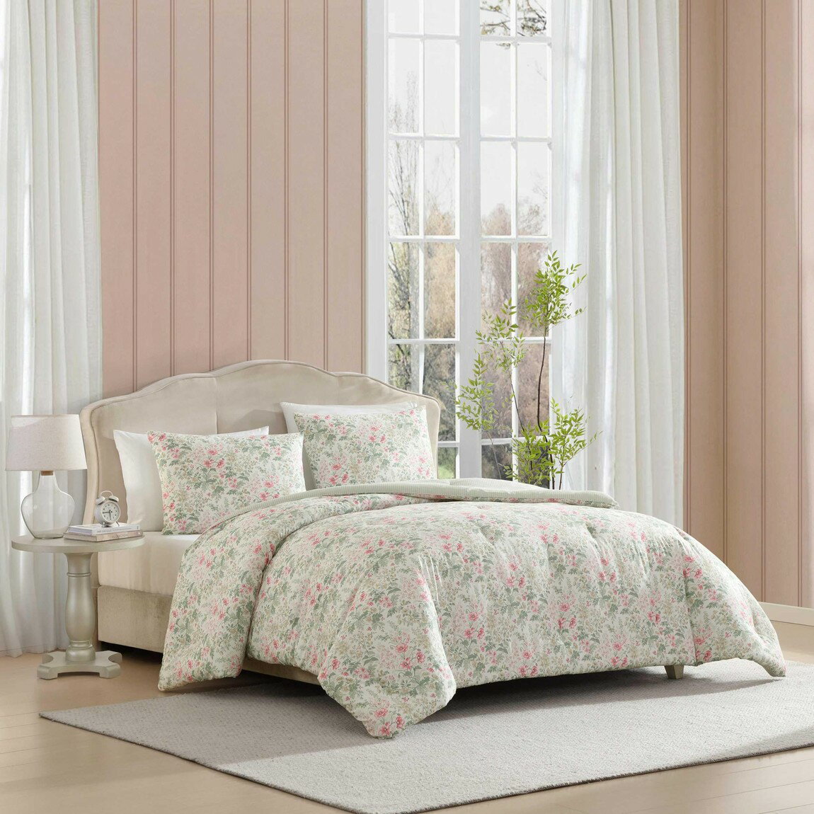 乐天商城 - Laura Ashley コンフォーターセット Arden Floral Pink 花柄 布団カバーセット