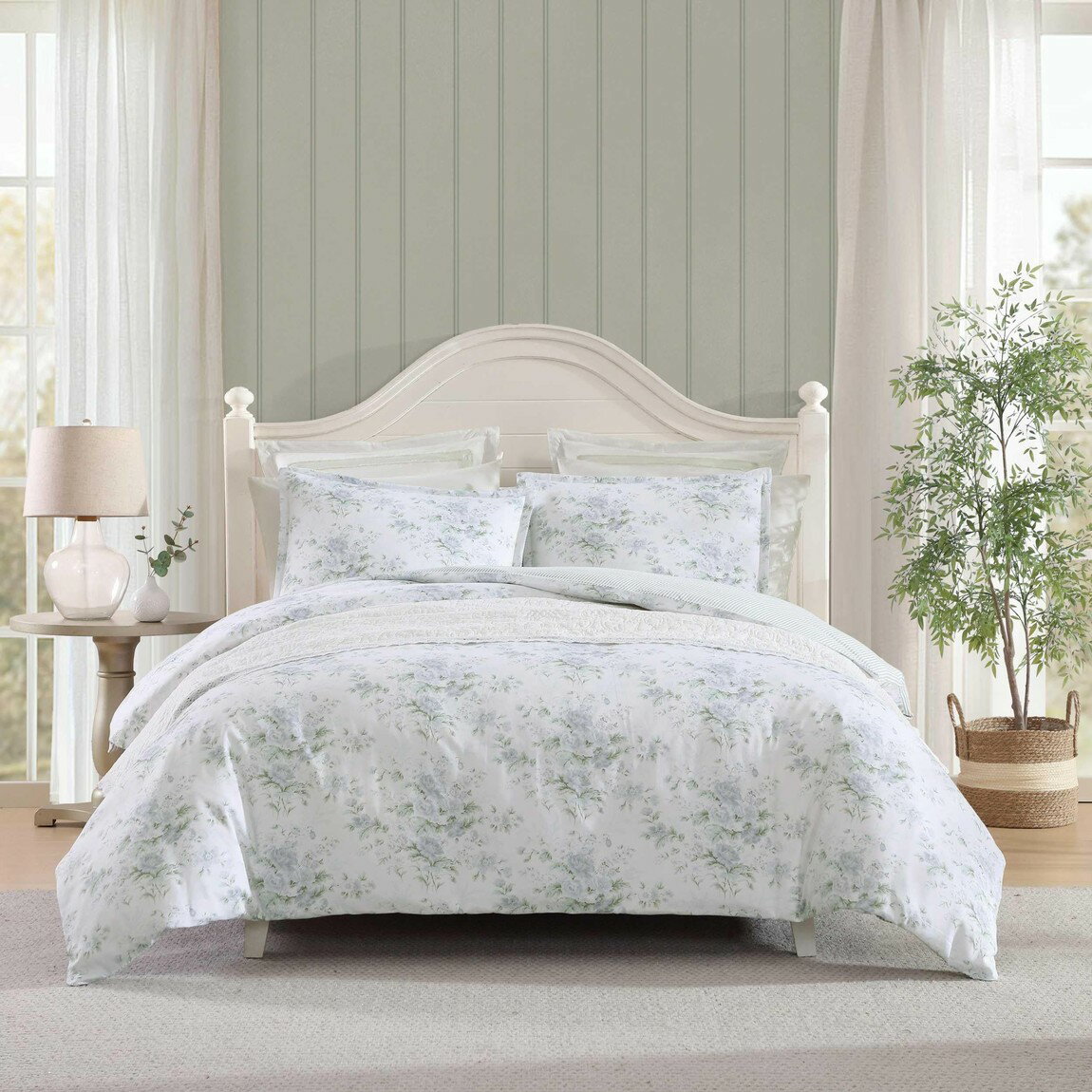 ローラアシュレイ Laura Ashley 布団カバー 枕カバー セット ツイン Arundel グレ...