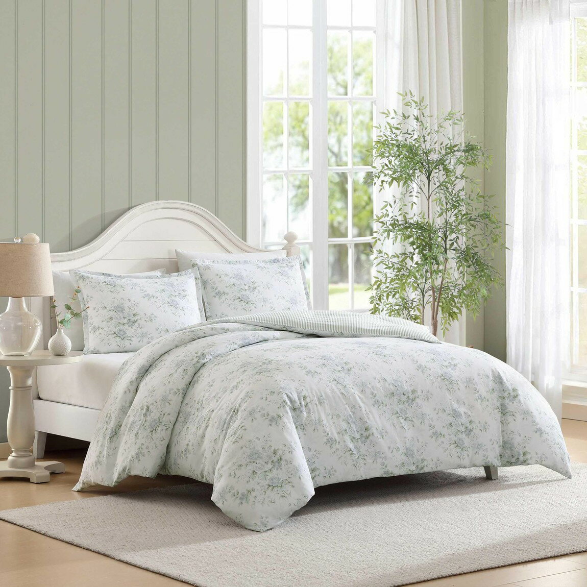 ローラアシュレイ Laura Ashley 布団カバー 枕カバー セット ツイン Arundel グレ...