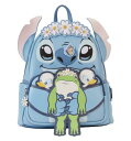 Loungefly ディズニー スティッチ 春のデイジー コスプレ レディース ダブルストラップ ショルダーバッグ