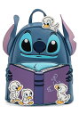 Loungefly Disney リロ&スティッチ ストーリータイム アヒル レディース ダブルストラップ ショルダーバッグ
