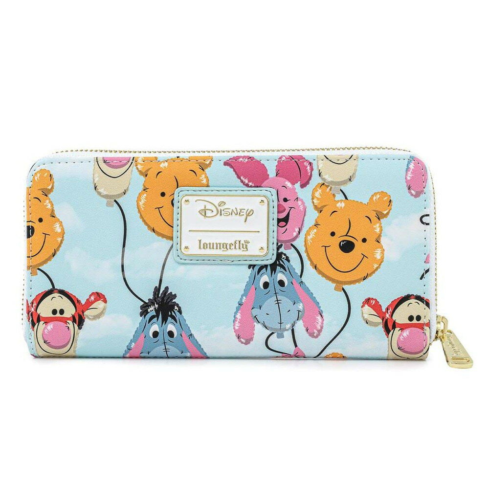 Loungefly Disney くまのプーさん バルーンフレンズ ジップアラウンド フェイクレザー ウォレット