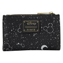 Loungefly Disney ミッキー 星座 総柄プリント 蓄光 フラップウォレット