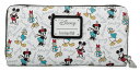 Loungefly Disney ウォレット ミッキーミニーマウス デイジー ドナルドダック ジップクラッチ ホワイト サフィアーノ フェイクレザー