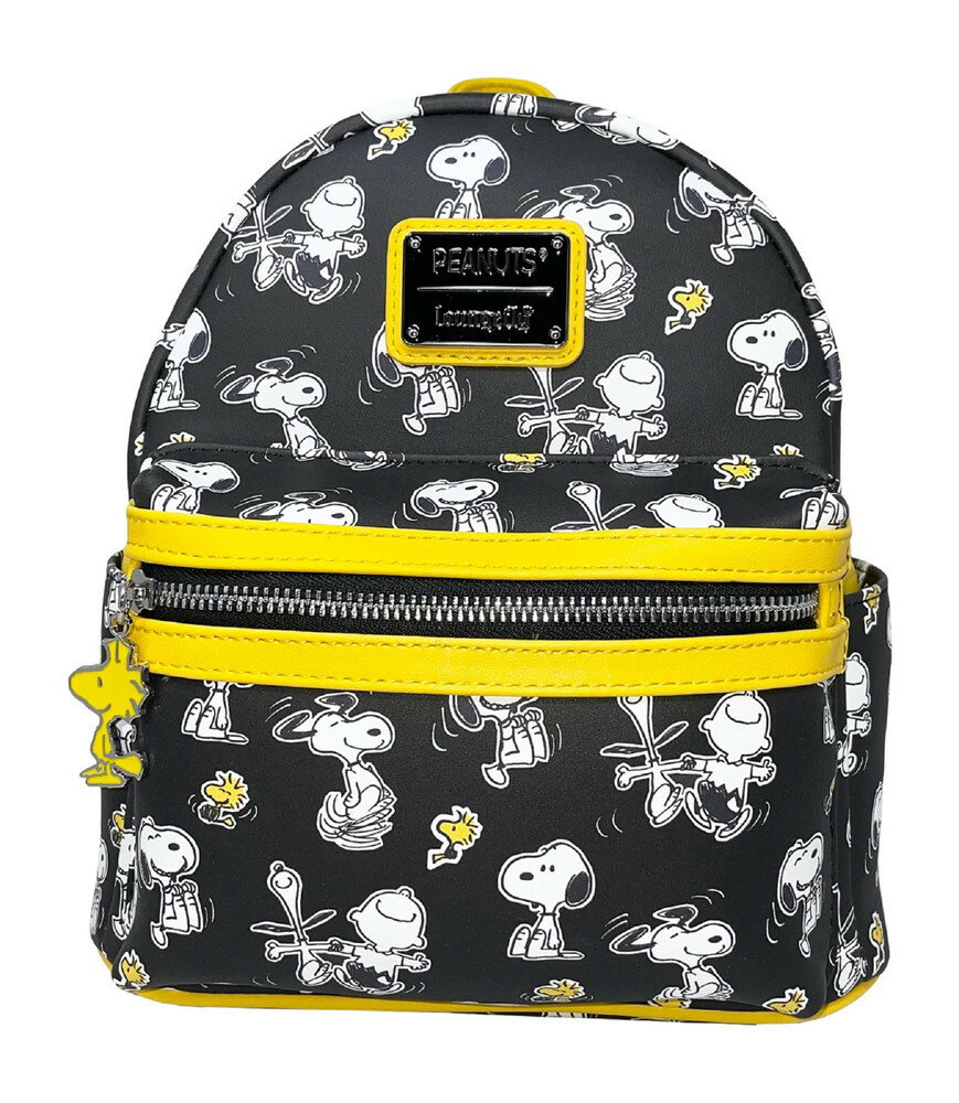 楽天BasqueバスクLoungefly Peanuts スヌーピーとチャーリーブラウン 総柄プリント レディース ダブルストラップ ショルダーバッグ