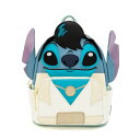 Loungefly Disney エルヴィス スティッチ コスプレ レディース ダブルストラップ ショルダーバッグ