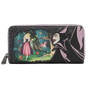 Loungefly Disney ヴィランズシーン マレフィセント 眠れる森の美女 ジップアラウンドウォレット(4)