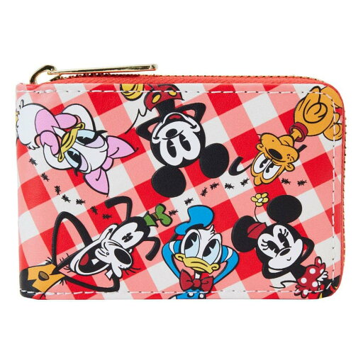 Loungefly Disney ミッキー&フレンズ ピクニックバスケット アコーディオン ジップアラウンドウォレット、ブラック Loungefly Disney ミッキー&フレンズ ピクニックバスケット アコーディオン ジップアラウンドウォレット、ブラック