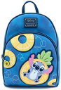 Loungefly x Disney リロ・アンド・スティッチ パイナップル フロート スティッチ ミニバックパック (ワンサイズ、マルチ)