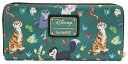 Loungefly Disney ウォレット プリンセス サイドキックプリント ジップ フェイクレザー クラッチ