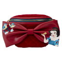 Loungefly Disney 白雪姫 クラシックボウ ベルベット ベルトバッグ ファニーパック