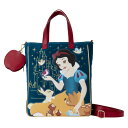 Loungefly Disney 白雪姫 クラシック りんご キルティング ベルベット トートバッグ コインバッグ付き