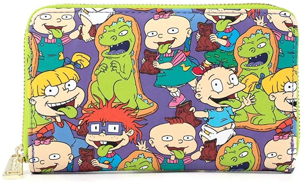 Loungefly x Nickelodeon ラグラッツ レプター バー 総柄プリント ラウンドジップ財布
