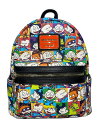 Loungefly ラグラッツ 総柄プリント Nickelodeon レディース ダブルストラップ ショルダーバッグ