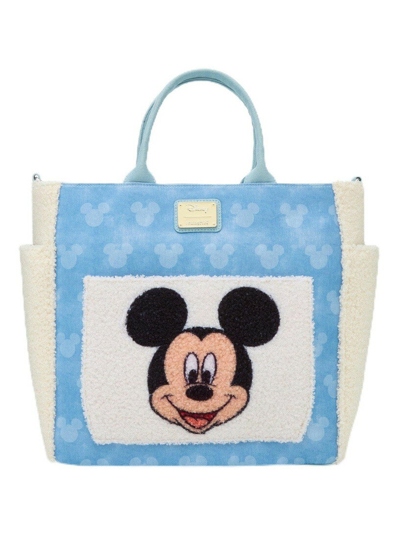 Loungeflyラウンジフライ ディズニー ミッキーマウス シェルパ コンバーチブル トートバッグ レディース 2WAY バックパック もこもこ ボックスランチ限定 キャラクターグッズ