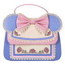 Loungefly Disney ミニー フローラル&レース イヤー クロスボディバッグ(4)