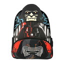 Loungefly Star Wars ヴィランズ トリプルポケット アジャスタブルショルダーストラップ(4)