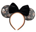 Loungefly x Disney ミッキー&ミニー ハロウィン 総柄プリント イヤーヘッドバンド