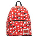 Loungefly レディース Disney ミニーマウス 水玉 レッド バックパック