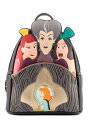 Loungefly Disney ヴィランズ シーン 邪悪な継母&義姉妹 ミニバックパック