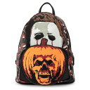 Loungefly ハロウィン2 マイケル・マイヤーズ パンプキン レディース ダブルストラップ ショルダーバッグ パース