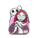 Loungefly Disney ナイトメアビフォアクリスマス グロウインザダーク ジャック、サリー アンド ゼロ レディース バックパック