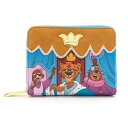 Loungefly x Disney ロビンフッド アーチェリートーナメント ジップアラウンド ウォレット (ブルー/タン マルチ、ワンサイズ)